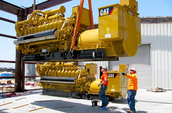 Biogas, RNG Construction - photo of CAT engines being installed