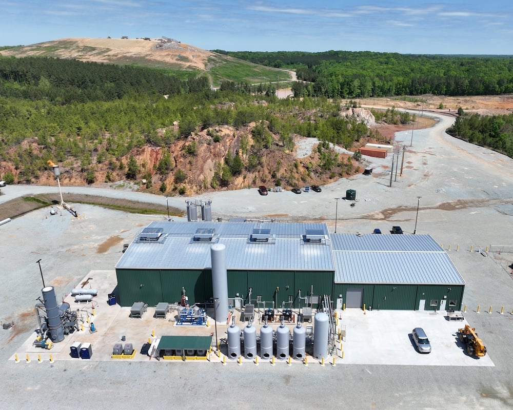 Landfill Gas to RNG Facility - Recently designed, engineered, constructed by ESI