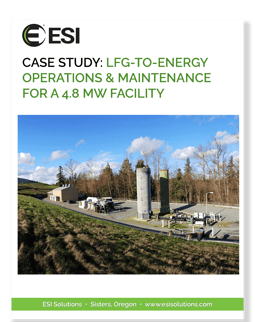 ESI Case Study - CASE STUDY- LFG-TO-ENERGY  OPERATIONS & MAINTENANCE FOR A 4.8 MW FACILITY COVER