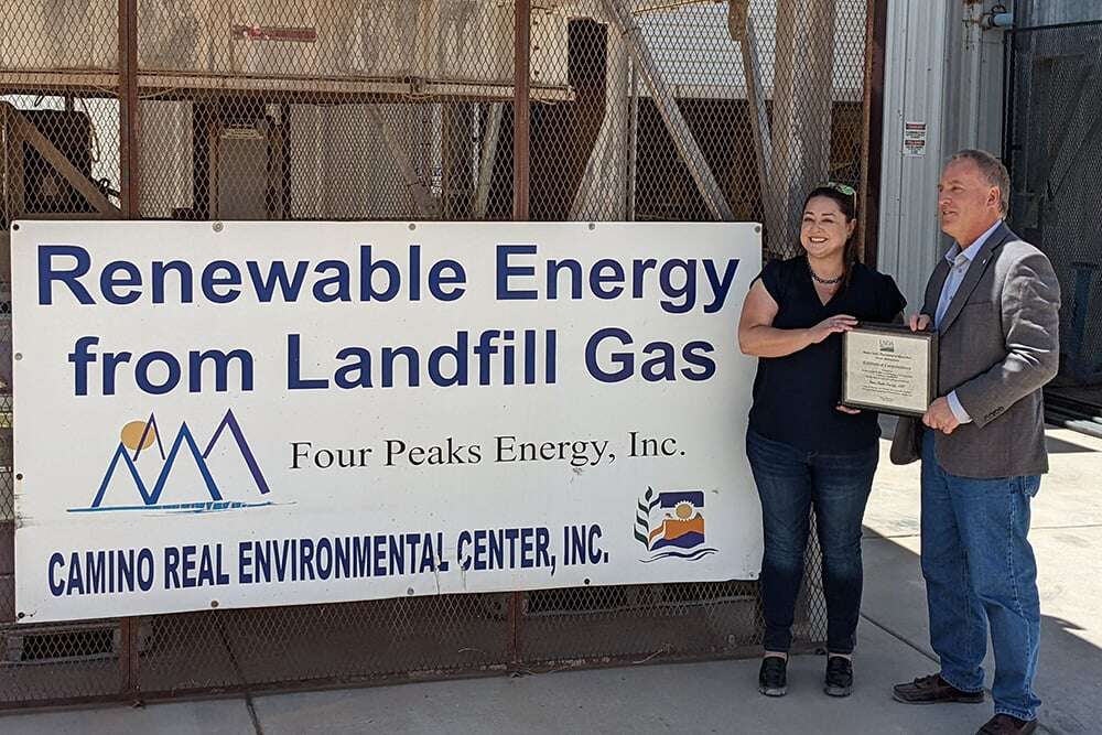 Benny Benson Accepts Award at Loess Hills RNG Facility - Four Peaks Energy