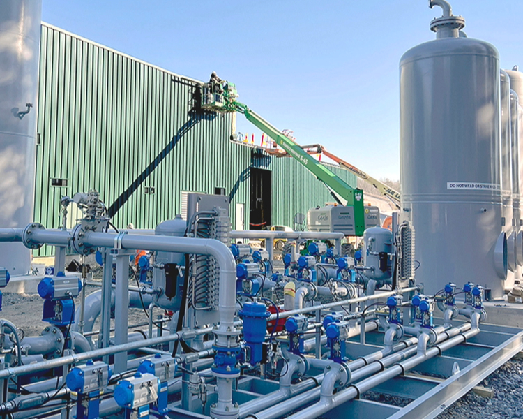 Landfill gas to renewable natural gas facility